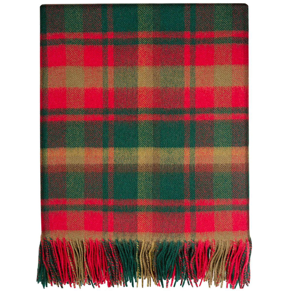 Maple Leaf Candian Tartan Lambswool Blanket - Click Image to Close